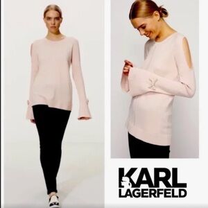 KARL LAGERFELD Cold Shoulder peach Sweater S/CH/P